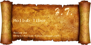Hollub Tibor névjegykártya